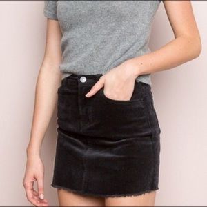Black corduroy skirt